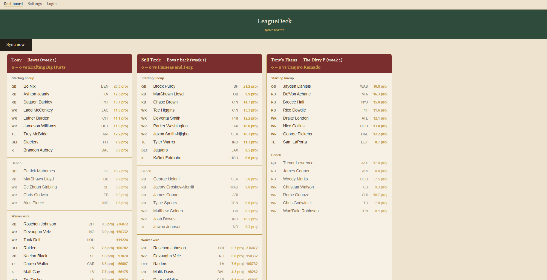 LeagueDeck